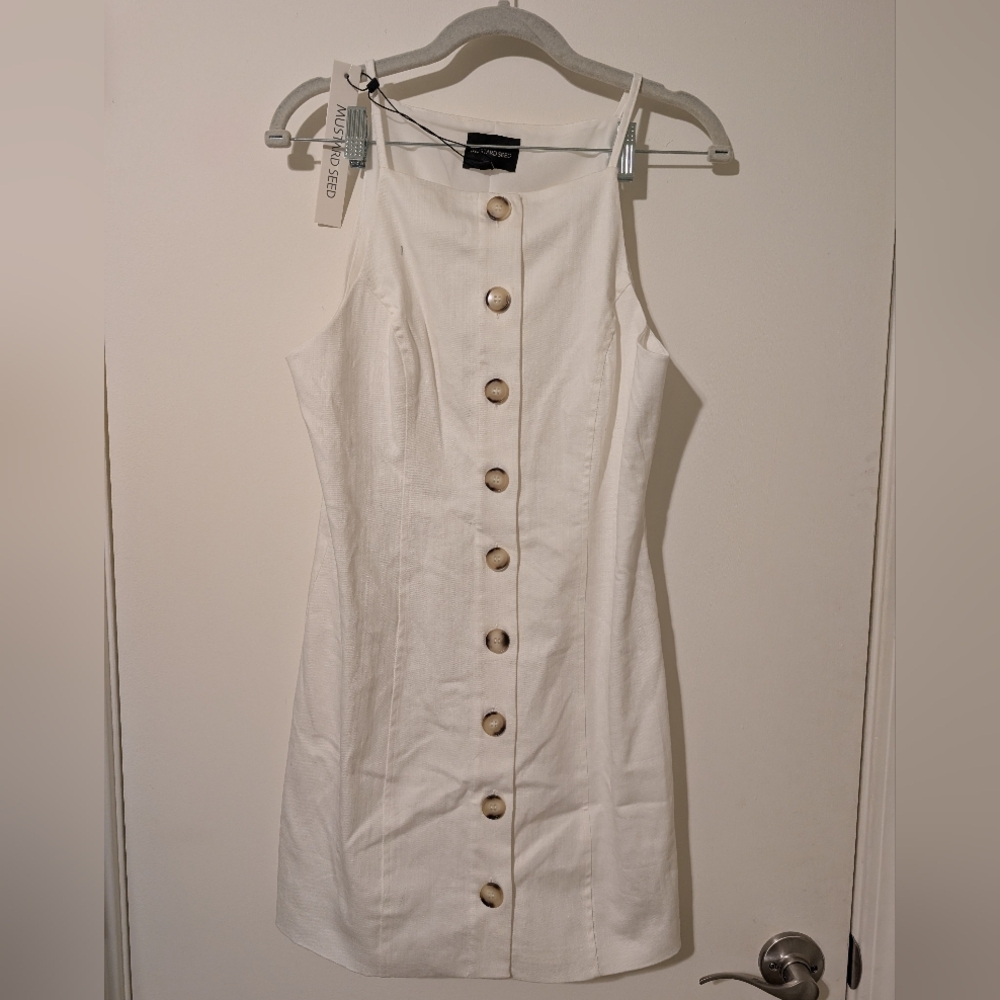 NWT White Button-Down Dress